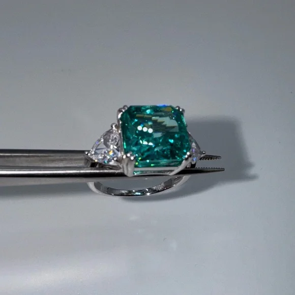 5ct Radiant Tourmaline Ring - Picture 11 of 14
